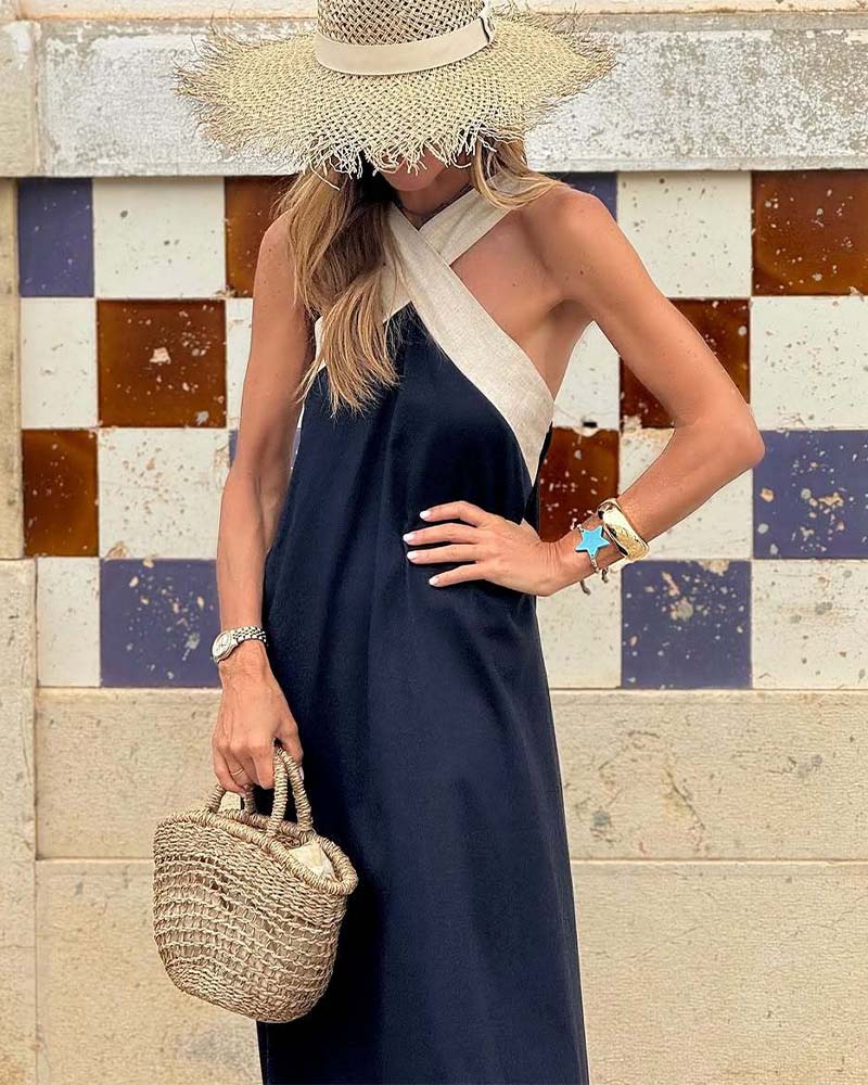 Sienna | Elegantes Kleid mit unbedecktem Rücken und modischem Crossover-Ausschnitt