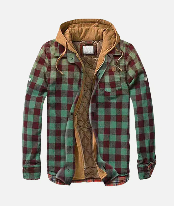 Les Hommes™ | Patchwork-Jacke mit Karomuster
