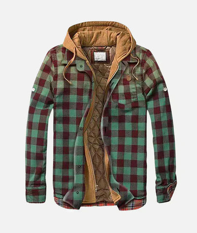 Les Hommes™ | Patchwork-Jacke mit Karomuster