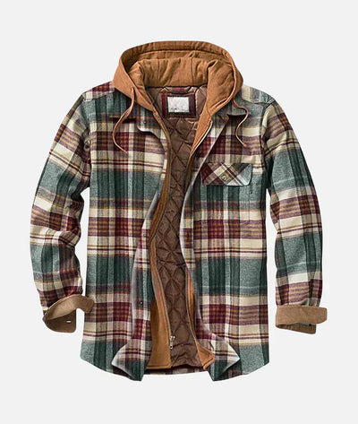 Les Hommes™ | Patchwork-Jacke mit Karomuster