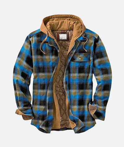 Les Hommes™ | Patchwork-Jacke mit Karomuster