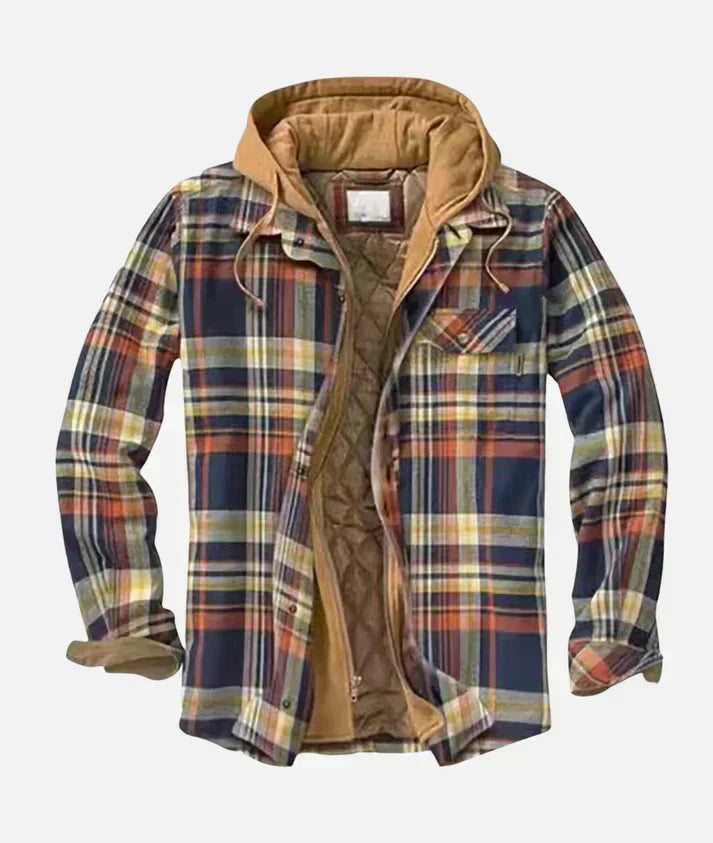 Les Hommes™ | Patchwork-Jacke mit Karomuster