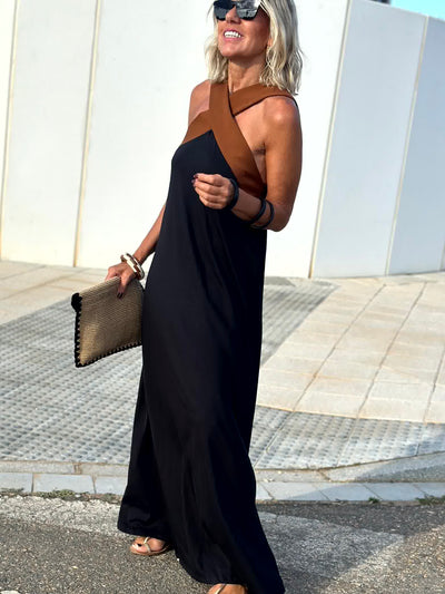 Sienna | Elegantes Kleid mit unbedecktem Rücken und modischem Crossover-Ausschnitt