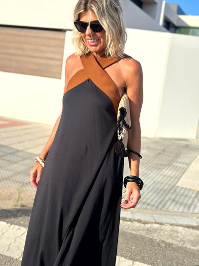 Sienna | Elegantes Kleid mit unbedecktem Rücken und modischem Crossover-Ausschnitt