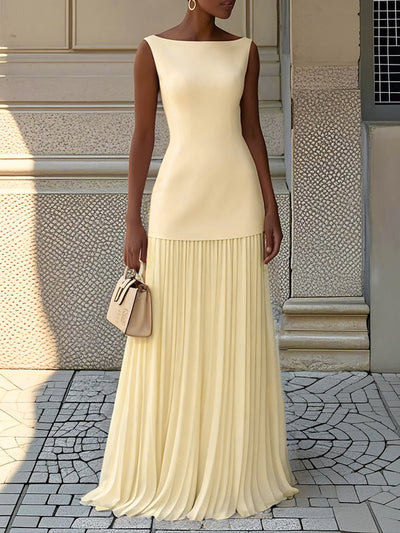 Serena - Plissiertes Maxikleid